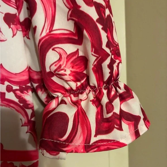 NWT LAI MENG FIVE CATS Women's Casual Floral Print Button up Mini Dress - Picture 5 of 8